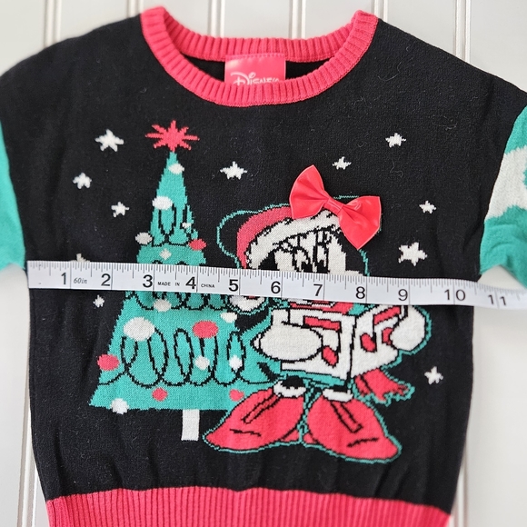 NWT Disney Minnie Mouse Toddler Girls Christmas Sweater PLEASE LOOK AT SIZE PICS - Picture 11 of 11